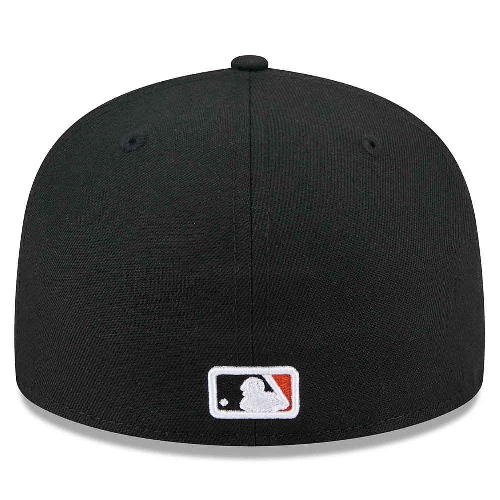 Casquette ajustée Jackie Robinson Day #42 59FIFTY noire New Era pour homme des Baltimore Orioles