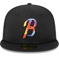 Men's New Era Black Baltimore Orioles City Connect Batting Practice 59FIFTY Fitted Hat