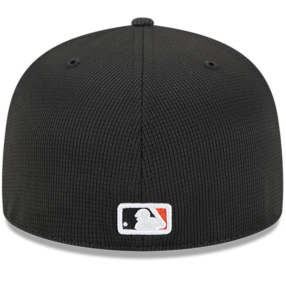 Men's New Era Black Baltimore Orioles City Connect Batting Practice 59FIFTY Fitted Hat