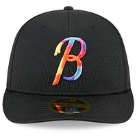 Men's New Era Black Baltimore Orioles City Connect Batting Practice Low Profile 59FIFTY Fitted Hat