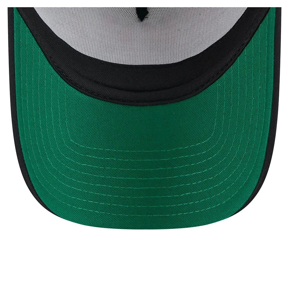 Men's New Era  Black Baltimore Orioles Distressed 9FORTY A-Frame Adjustable Trucker Hat
