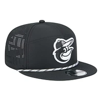 Men's New Era  Black Baltimore Orioles Laser Cut 9FIFTY Snapback Hat