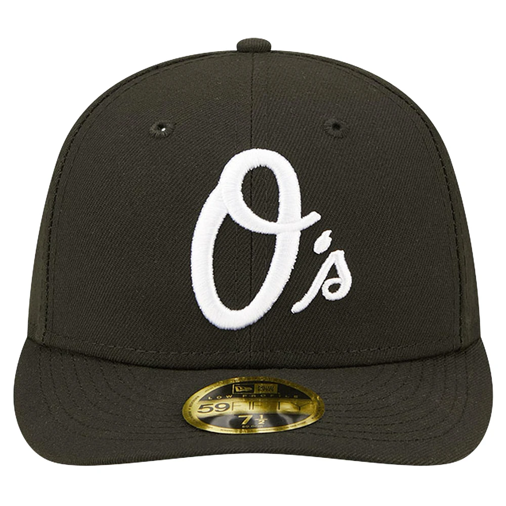 Men's New Era Black Baltimore Orioles Low Profile 59FIFTY Fitted Hat