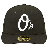 Men's New Era Black Baltimore Orioles Low Profile 59FIFTY Fitted Hat