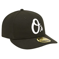 Men's New Era Black Baltimore Orioles Low Profile 59FIFTY Fitted Hat