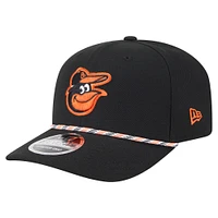 Men's New Era Black Baltimore Orioles Multi-Rope 9SEVENTY Stretch-Snap Hat