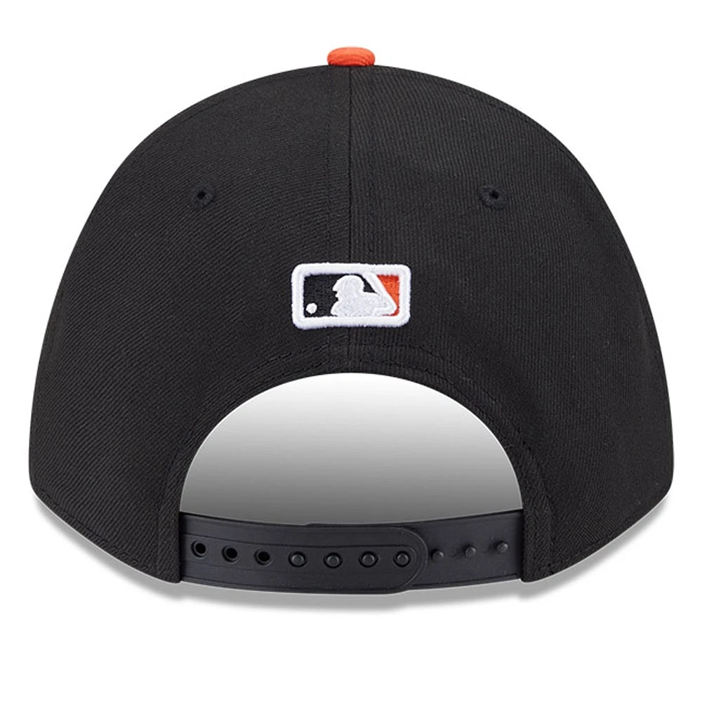 Casquette ajustable New Era noire Baltimore Orioles Player Replica 9FORTY pour homme