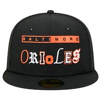 Casquette ajustée Ransom 59FIFTY Baltimore Orioles noire New Era pour homme