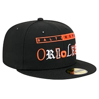 Casquette ajustée Ransom 59FIFTY Baltimore Orioles noire New Era pour homme