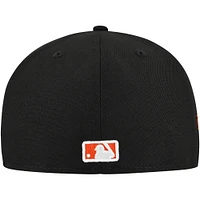 Men's New Era Black Baltimore Orioles Script Sided 59FIFTY Fitted Hat