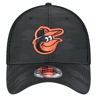 Men's New Era Black Baltimore Orioles Subtle Camo 39THIRTY Flex Hat