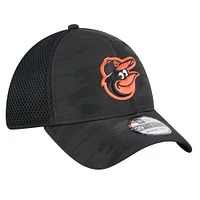 Men's New Era Black Baltimore Orioles Subtle Camo 39THIRTY Flex Hat