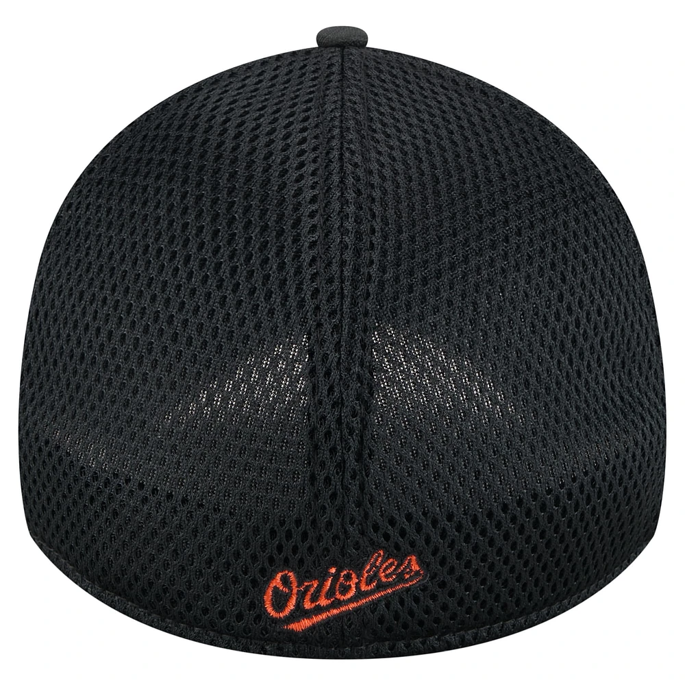 Men's New Era Black Baltimore Orioles Subtle Camo 39THIRTY Flex Hat