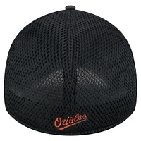 Men's New Era Black Baltimore Orioles Subtle Camo 39THIRTY Flex Hat