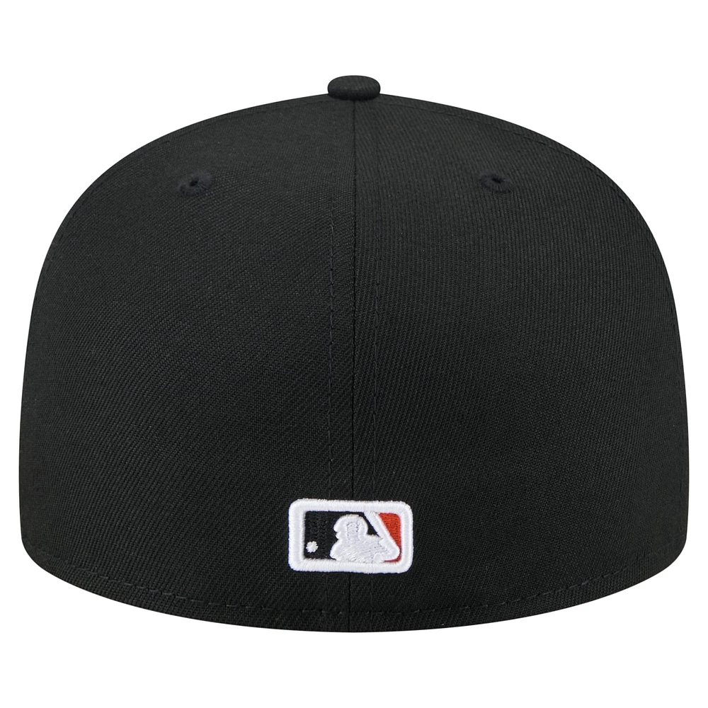 Men's New Era Black Baltimore Orioles Yarn Stitch 59FIFTY Fitted Hat