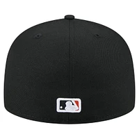 Men's New Era Black Baltimore Orioles Yarn Stitch 59FIFTY Fitted Hat