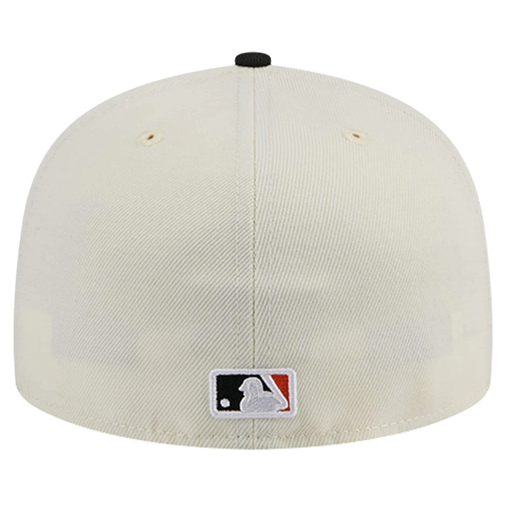Men's New Era Cream Baltimore Orioles Chrome 59FIFTY Fitted Hat