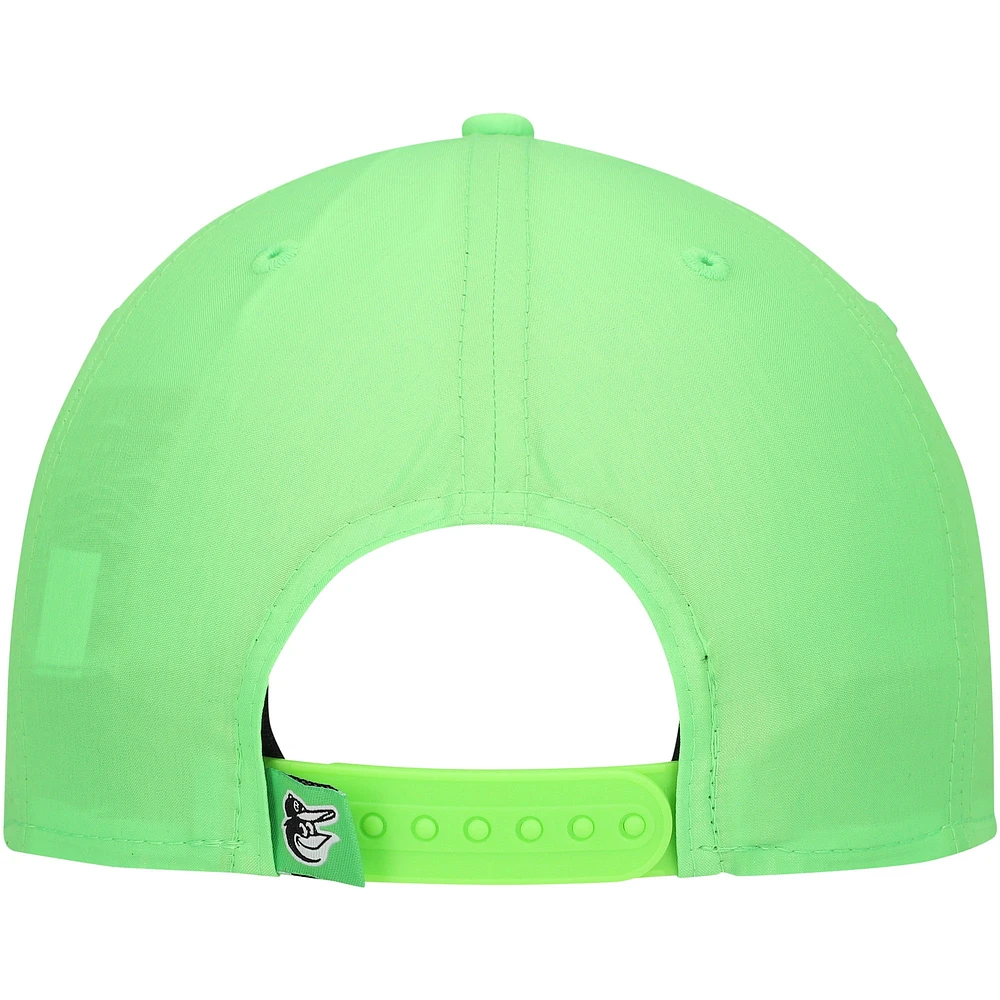 Men's New Era Green Baltimore Orioles Neon Golfer Snapback Hat