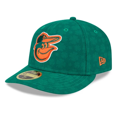 Casquette ajustée 59FIFTY à profil bas pour homme Baltimore Orioles de New Era, vert Kelly