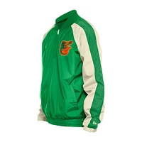 Men's New Era Kelly Green Baltimore Orioles St. Patrick's Day Ripstop Raglan Quarter-Zip Windbreaker
