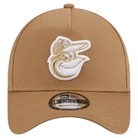 Men's New Era Khaki Baltimore Orioles A-Frame 9FORTY Adjustable Hat