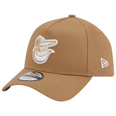 Casquette réglable kaki Baltimore Orioles A-Frame 9FORTY New Era pour hommes