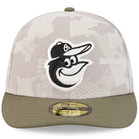 Men's New Era Light Beige/Olive Baltimore Orioles 2025 Armed Forces Day 59FIFTY Fitted Hat