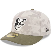 Men's New Era Light Beige/Olive Baltimore Orioles 2025 Armed Forces Day 59FIFTY Fitted Hat
