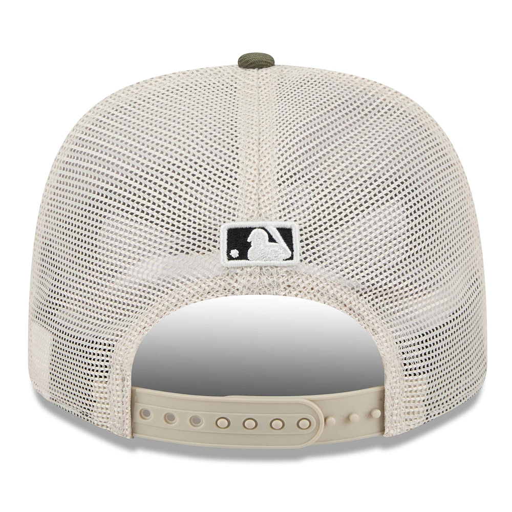 Men's New Era Light Beige/Olive Baltimore Orioles 2025 Armed Forces Day 9SEVENTY Stretch-Snap Hat