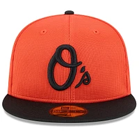 Casquette ajustée 59FIFTY Orange/Noir Baltimore Orioles 2025 pour homme New Era