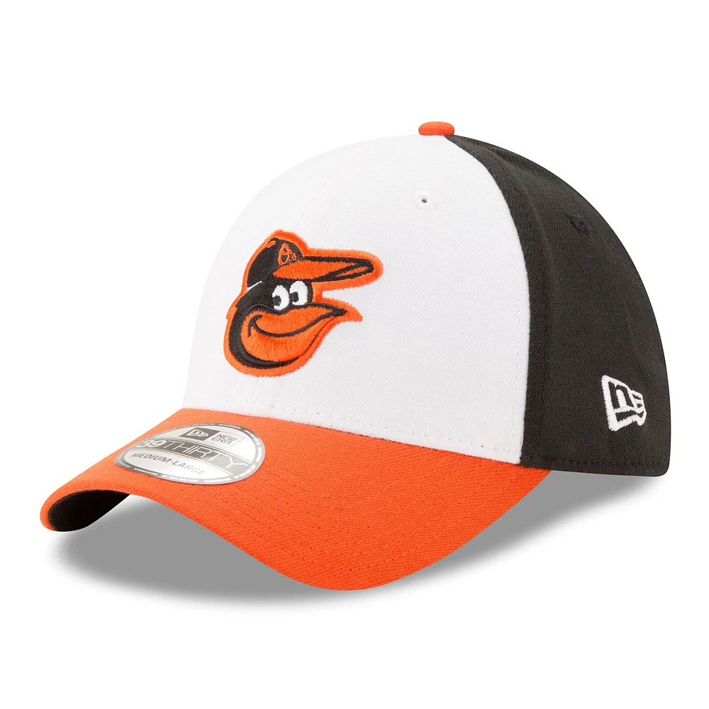 Casquette 39THIRTY Flex MLB Postseason 2024 Baltimore Orioles New Era blanche/orange pour homme