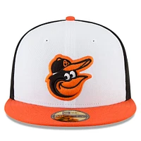 Men's New Era White/Orange Baltimore Orioles National Baseball Hall of Fame 59FIFTY Fitted Hat