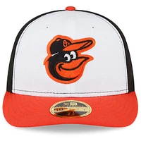 Men's New Era White/Orange Baltimore Orioles National Baseball Hall of Fame Low Profile 59FIFTY Fitted Hat