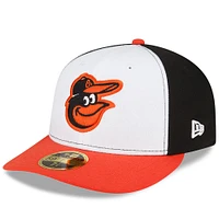 Men's New Era White/Orange Baltimore Orioles National Baseball Hall of Fame Low Profile 59FIFTY Fitted Hat