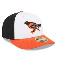 Men's New Era  White Baltimore Orioles 2025 Batting Practice Low Profile 59FIFTY Fitted Hat