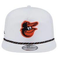 Men's New Era White Baltimore Orioles Perforated Golfer Snapback Hat
