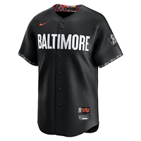 Maillot Nike Adley Rutschman noir pour homme, édition limitée City Connect des Orioles de Baltimore