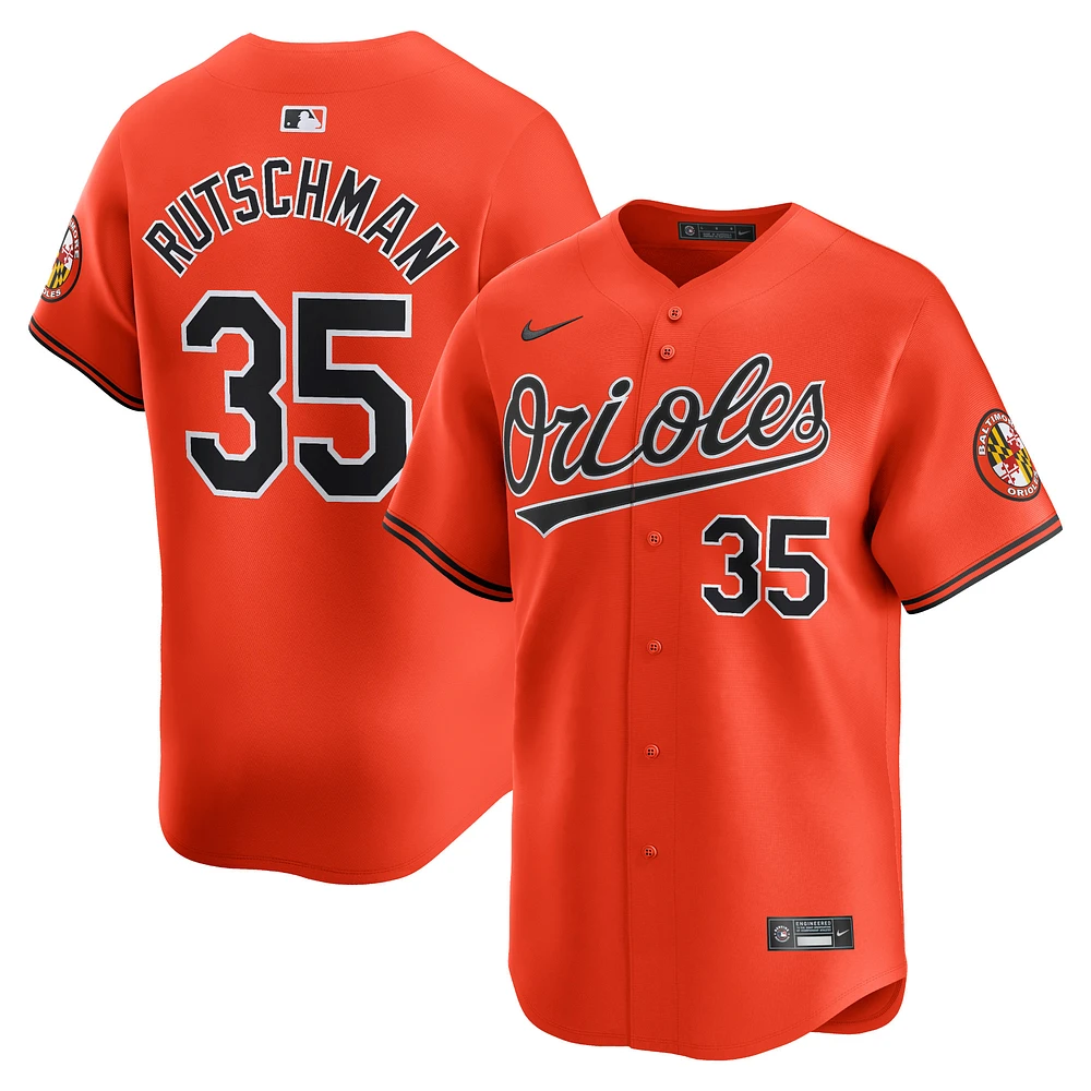 Maillot de joueur alternatif limité Nike Adley Rutschman orange Baltimore Orioles pour homme