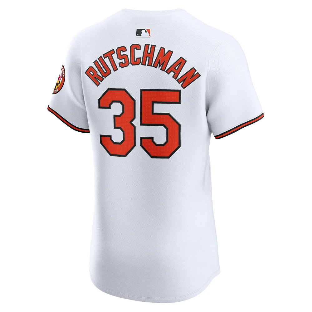 Maillot Nike Adley Rutschman pour hommes, blanc, Baltimore Orioles, domicile Elite