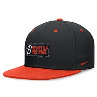 Casquette ajustée Nike pour hommes, noir/orange, Baltimore Orioles City Connect True