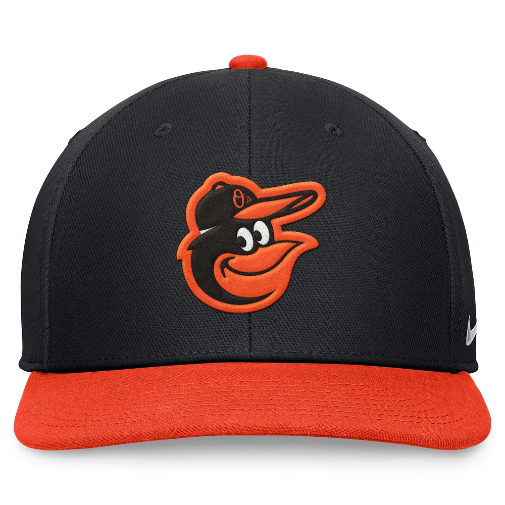 Men's Nike Black/Orange Baltimore Orioles Two-Tone Snapback Hat