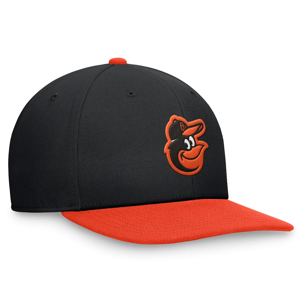 Men's Nike Black/Orange Baltimore Orioles Two-Tone Snapback Hat