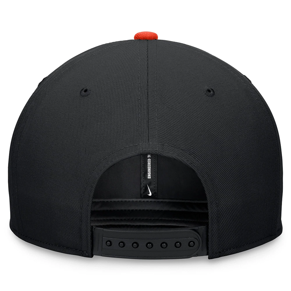 Men's Nike Black/Orange Baltimore Orioles Two-Tone Snapback Hat