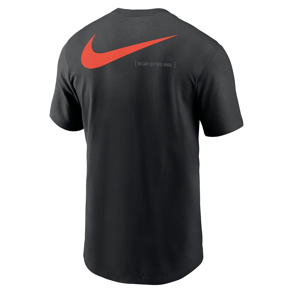 T-shirt Nike noir Baltimore Orioles 2-Hit Speed ​​City Connect pour homme