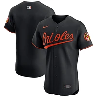 Maillot Nike Alternate Vapor Premier Elite Patch Baltimore Orioles noir pour homme