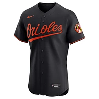 Maillot Nike Alternate Vapor Premier Elite Patch Baltimore Orioles noir pour homme