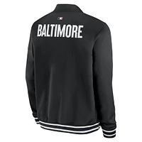 Men's Nike  Black Baltimore Orioles Authentic Collection City Connect Full-Zip Bomber Jacket