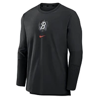 Men's Nike Black Baltimore Orioles Authentic Collection City Connect Player Tri-Blend Performance Pullover Jacket