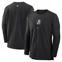 Veste à enfiler Performance Tri-Blend Nike Black Baltimore Orioles Authentic Collection City Connect Player pour homme