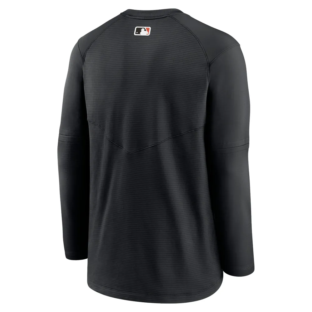 T-shirt à manches longues Nike Baltimore Orioles Authentic Collection Logo Performance pour homme - Noir